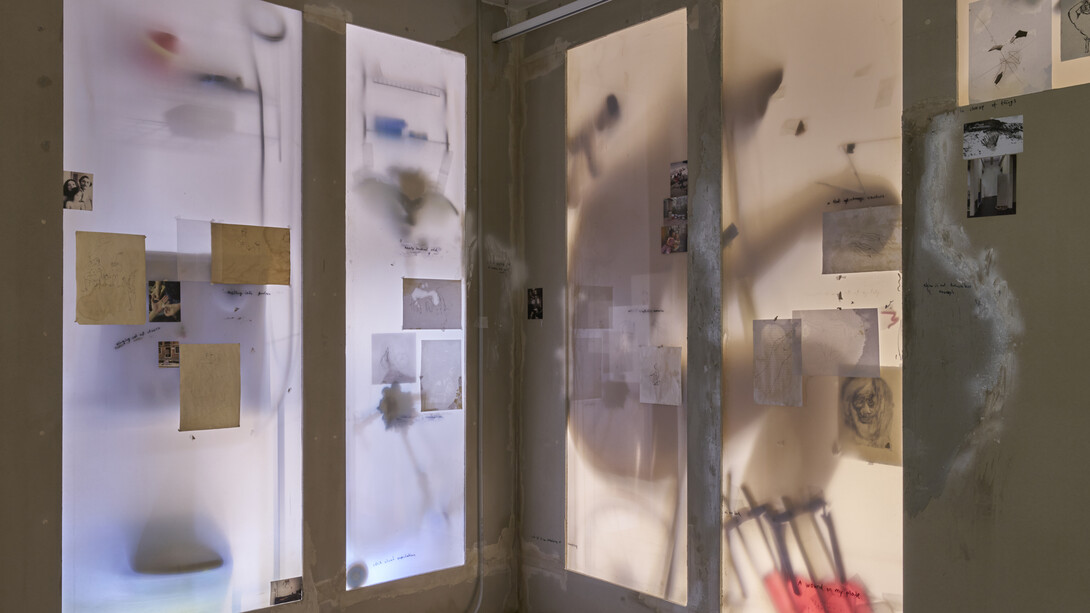 Tolia Astakhishvili, A wound on my plate, exhibition view. Courtesy of Emalin, London 