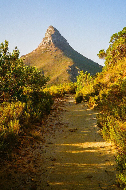 Lion's Head in the afternoon rays, Cape Town, photographed by Jade Stephens