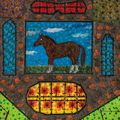 Roy De Forest, The horse (detail), 2000. Courtesy of Paul Thiebaud Gallery