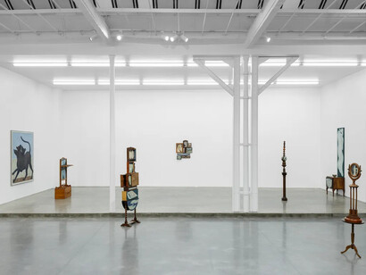 Shuo Hao, Huile de vitre, exhibition view. Courtesy of Galerie Derouillon