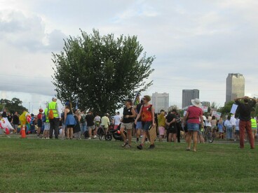 Peaceful crowds rally against executive overreach during the No Kings protests of October 2025