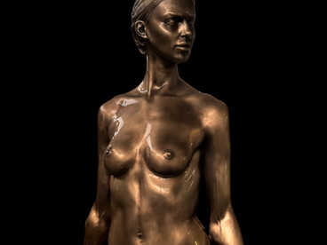 In Gesti Scolpiti at the Teatro Antico di Taormina in Taormina, Italy, Jago’s sculptures inhabit the threshold between archaeological permanence and present-day urgency