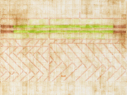 Julia Fish, Threshold, Trace 3 – after apparition, hermitage spectrum - green, SouthWest – two (detail), 2025. Courtesy of David Nolan Gallery