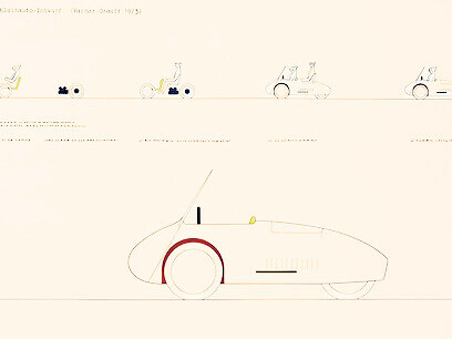 Werner Graeff, construcción de un coche pequeño. 1923. Museo Wiesbaden, Alemania