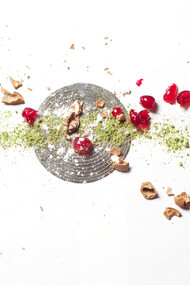 Caos di pistacchi, mandorle e ciliege candite