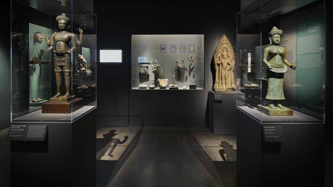 Bronzes royaux d’angkor, un art du divin, vue de l’exposition. Avec l’aimable autorisation du Musée Guimet