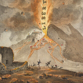 Auguste Desperet, Dritter ausbruch des vulkans von 1789 (detail), 1833. Mit freundlicher genehmigung der Hamburger Kunsthalle