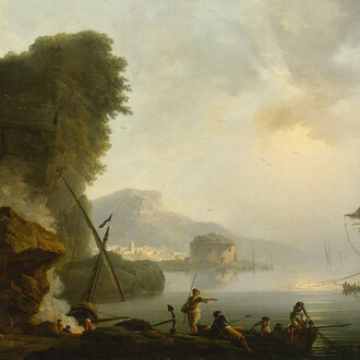 Philippe-Jacques de Loutherbourg, Seascape with sunset. Mit freundlicher genehmigung des DomQuartier Museums