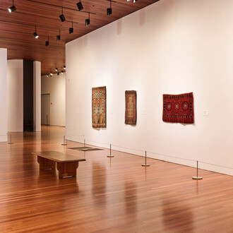 The McCoy Jones collection: textiles from Central Asia and the Middle East, exhibition view. Courtesy of De Young Museum