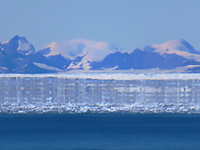 Fata Morgana mirage seen off the south coast of Greenland on 1 July 2024. This optical phenomenon occurs in calm weather when a layer of warmer air lies over cooler air, creating a thermal inversion. Photo by David Stanley, Nanaimo, Canada