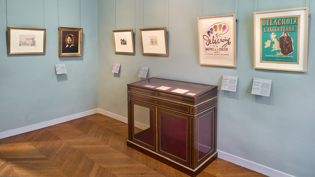 Delacroix. Un lieu, un artiste, vue d'exposition. Avec l'aimable autorisation du Musée National Eugène-Delacroix