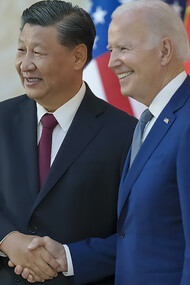 President Joe Biden greets and poses for a photo with Chinese President Xi Jingping ahead of their bilateral meeting, Monday, November 14, 2022