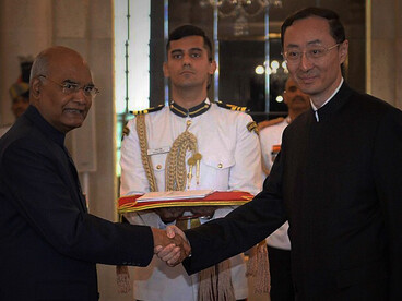 On August 28, 2019, His Excellency Mr. Sun Weidong, the Ambassador-designate of the People's Republic of China, formally presented his credentials to the President of India, Shri Ram Nath Kovind, at a ceremony held at Rashtrapati Bhavan