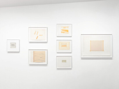 Sylvia Plimack Mangold, Tape, 1975–1986, exhibition view. Courtesy of Krakow Witkin Gallery