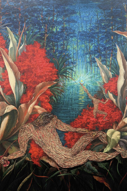 Eun C. Kim, Adam in the Garden of Eden (detail). Courtesy of Kate Oh Gallery