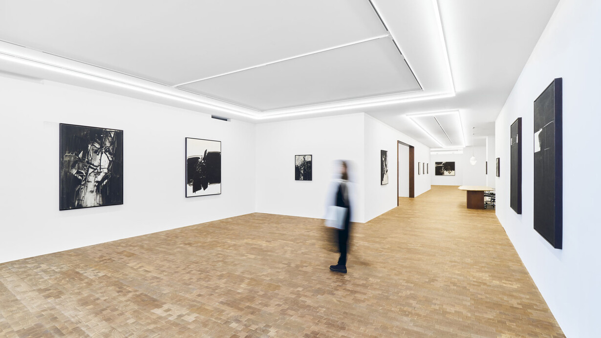 André Marfaing, Ink wash paintings, 1960s - 1980s, exhibition view. Courtesy of Ceysson & Bénétière Gallery