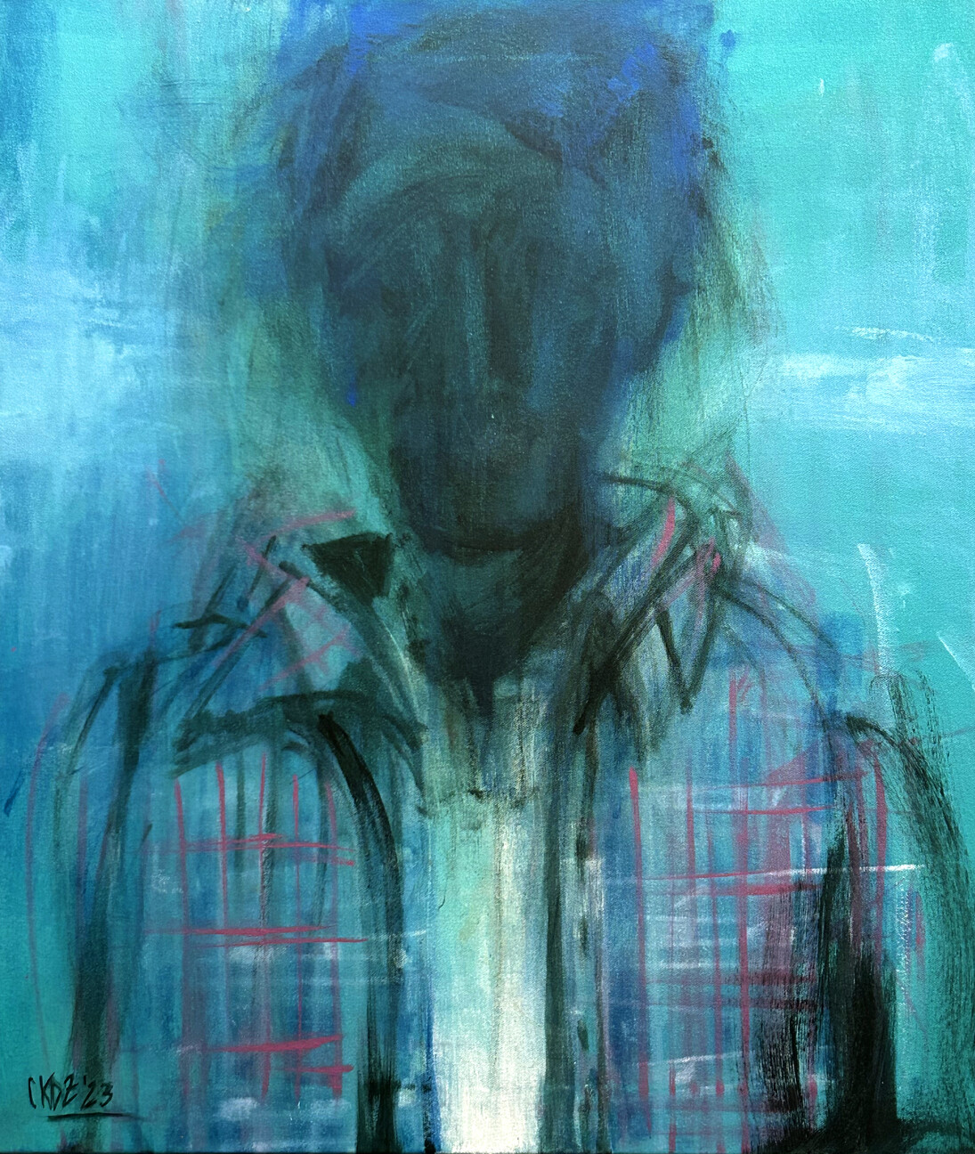 Kristian David, Anonymous INM wearing a shirt, 2023. Courtesy of Kristian David