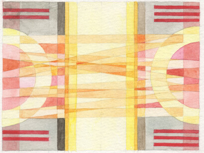 Transition #10, watercolour, 12 x 10 cm, Mark Weighton 2020