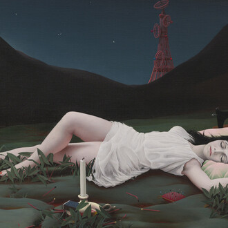 Pyke Koch, Rustende slaapwandelaarster IV (Sonnambula che riposa IV), 1971. Per gentile concessione del Mart