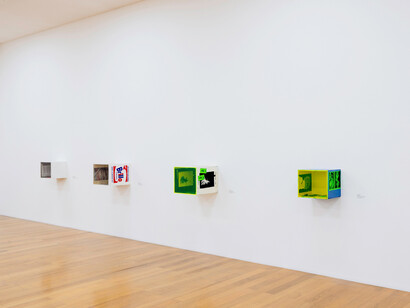 Henrik Olesen and Isidore Isou, Demons are tearing me apart, exhibition view. Courtesy of Kunstmuseum Liechtenstein with Hilti Art Foundation