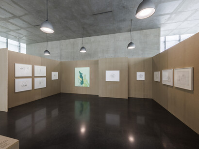 Michael Armitage, Maria Lassnig, Chelenge Van Rampelberg, exhibition view. Courtesy of Kunsthaus Bregenz