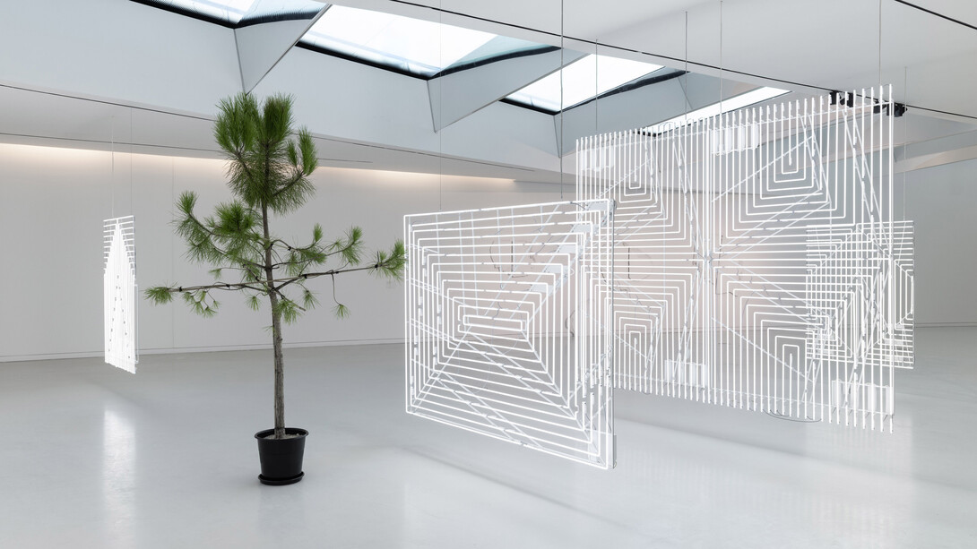 Cerith Wyn Evans, Forms in space… by light (in time), exhibition view. Courtesy of MAAT