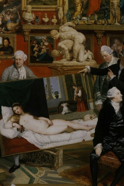 "La tribuna de los Uffizi", óleo sobre lienzo, Johann Zoffany, 1772-1777