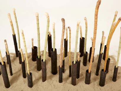 Hijo Nam, Threads of origin, exhibition view. Courtesy of Space776 Gallery