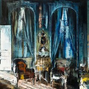 The Shuttered Room No. 2, 2017, oil on canvas, 160 x 186 cm. Courtesy of Long & Ryle Gallery

