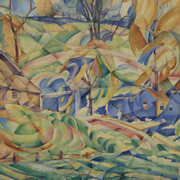 August Frederick Biehle, Farm near Canal Road (detail), c. 1935. Courtesy of Wolfs Gallery