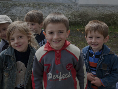 Children displaced by conflict in the Pankisi Gorge region of Georgia, living as refugees, Georgia