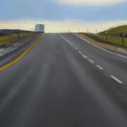 Margaret Morrison, Wyoming, 2015, Oil on wood, 12 x 12 inches; 30.5 x 30.5 cm, Signed LL