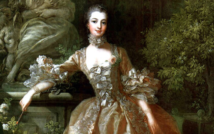 François Boucher, Madame de Pompadour (1759, detalle)