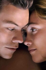 Poster for the movie "Don't Worry Darling" starring Harry Styles and Florence Pugh