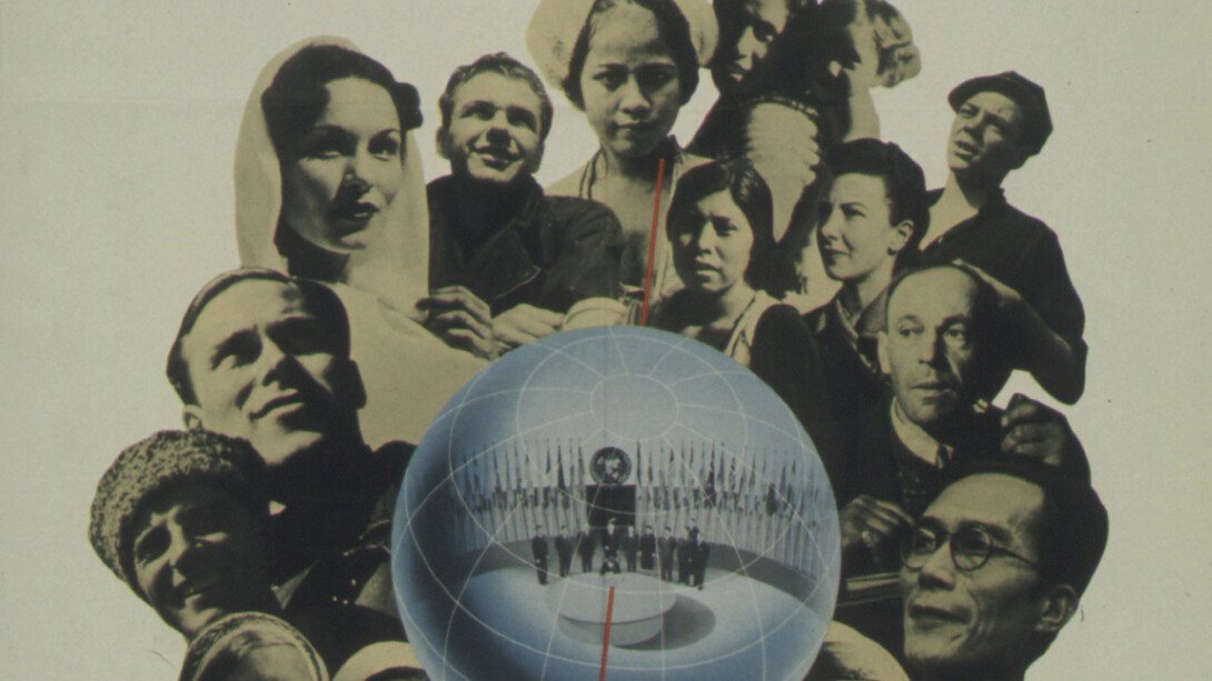 Póster de la ONU titulado “Nosotros los pueblos de las Naciones Unidas” (detalle), 1945