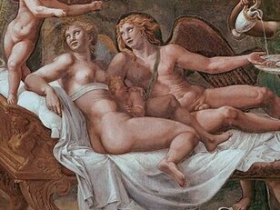 Giulio Romano, "Cupido y Psique", fresco, 1526-1528