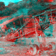 Charles Danby and Rob Smith, Lost Dinosaur #1, 2013, Anaglyph C-type print on metallic paper, 39.5 × 52 cm 
