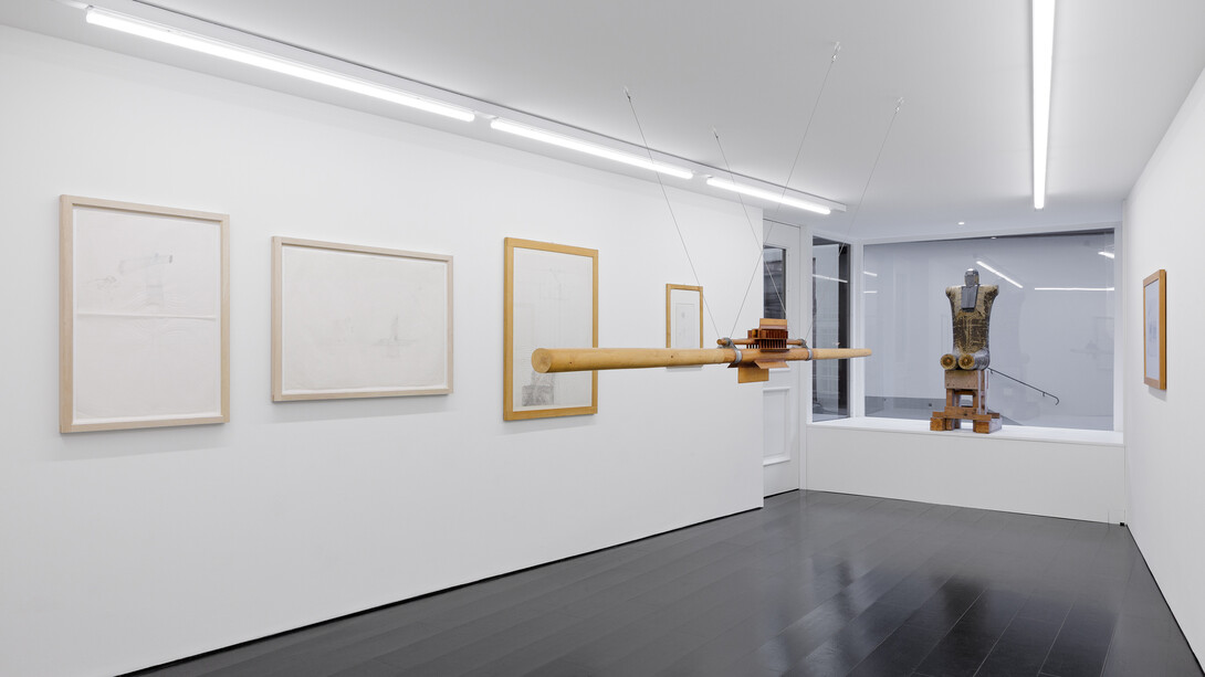 Walter Pichler, Die bleche und ich gehen heim (The metal sheets and I are going home), exhibition view. Courtesy of Contemporary Fine Arts 