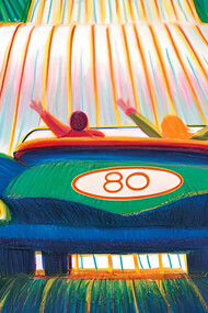 Festival di Venezia 2023. Un’edizione numero 80 che appare sulla targa di un’automobile di fantasia della locandina. È un auspicio per il cinema, che vada lontano e corra verso il futuro