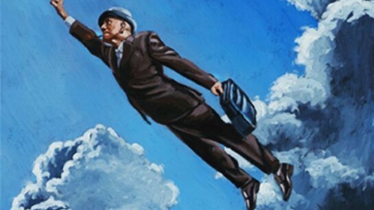 Stefano Zattera, Superburocrate 2012 oil on canvas 50x50cm