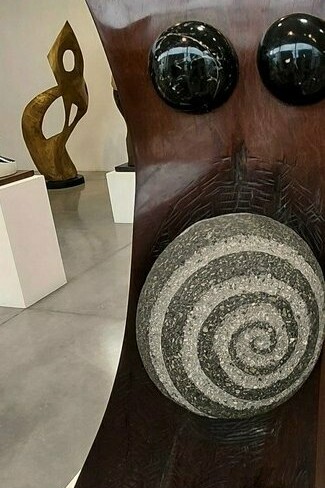 Domingo Ramos, detalle de "Principio vital", escultura