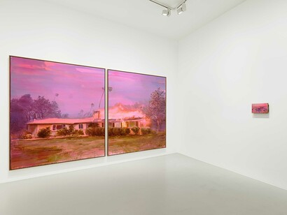 Tursic & Mille, Lavis en rose, exhibition view. Courtesy of Galerie Max Hetzler