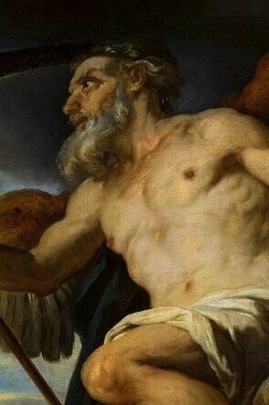 "Cronos", óleo sobre lienzo, Giovanni Francesco Romanelli, segundo cuarto del siglo XVII