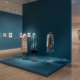 Woven histories, textiles and modern abstraction, exhibition view. Courtesy of MoMA