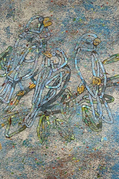 Daniel Raedeke, Field guide (detail), 2025. Courtesy of Bruno David Gallery