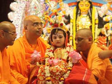 The sacred Kumari Puja at Belur Math on 28 September 2017, marking Mahashtami of Durga Puja, honored the divine power symbolized in a young girl
