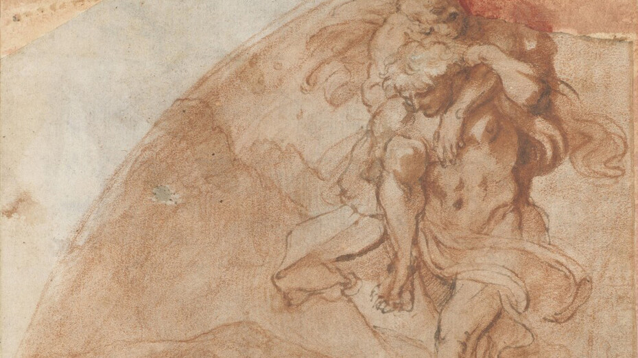 Annibale Carracci, Étude Amphinomus et de son père (détail). Avec l'aimable autorisation du musée du Louvre