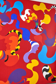 The artist Mauro Perucchetti with one of his paintings