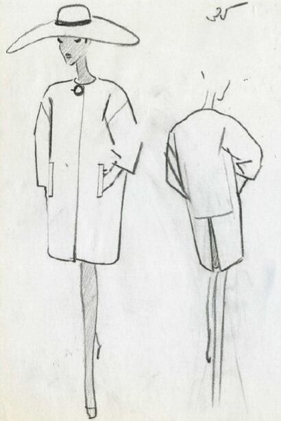 Cristòbal Balenciaga, 1968. Un disegno custodito a Parigi, Balenciaga Archives