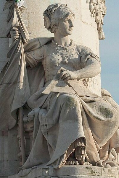 La igualdad representada en el "Monument à la République" por Léopold Morice, 1883, Place de la République, París, Francia